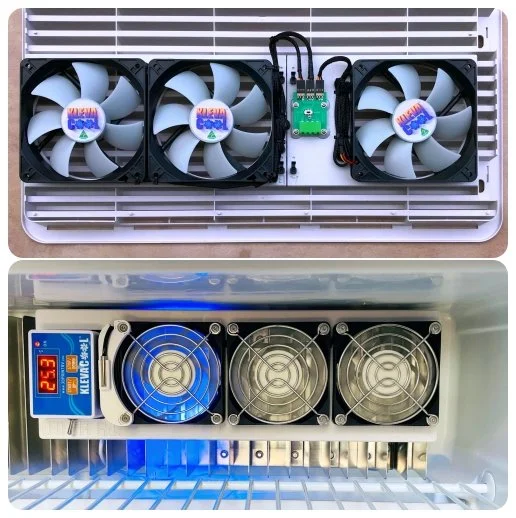 Klevacool Caravan Fridge Fan Mod Kit for LARGE Vents 3DPrintRV